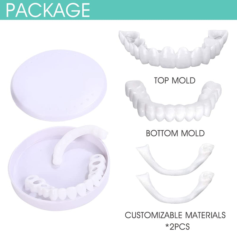 Temporary False Teeth Filling Repair, Dental Kit for Fillings Chipped Tooth, Cosmetic Dentures Temporary False Teeth Top and Bottom Tooth Cover Alternative Dentures for Men and Women - NewNest Australia