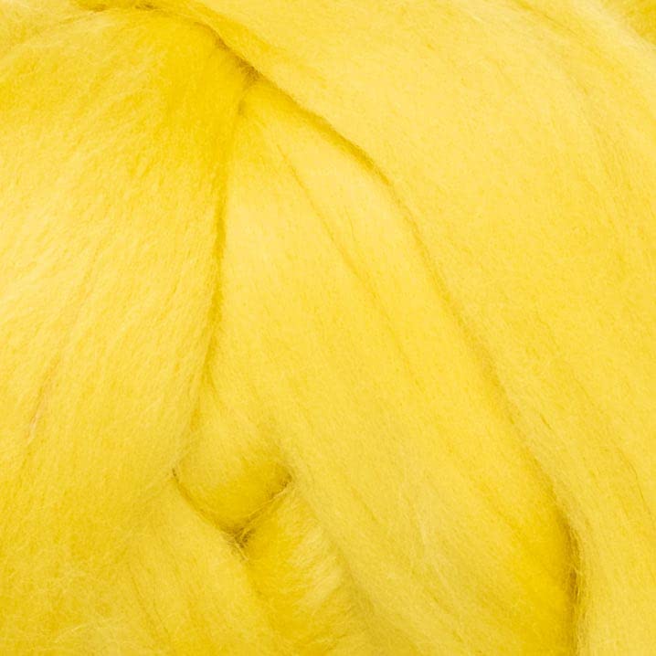 KNF 100 Natural Wool roving, 8 OZ. Best Highland Wool for Needle Felting, handcrafts and Spinning. (Lemon Yellow) Lemon Yellow - NewNest Australia
