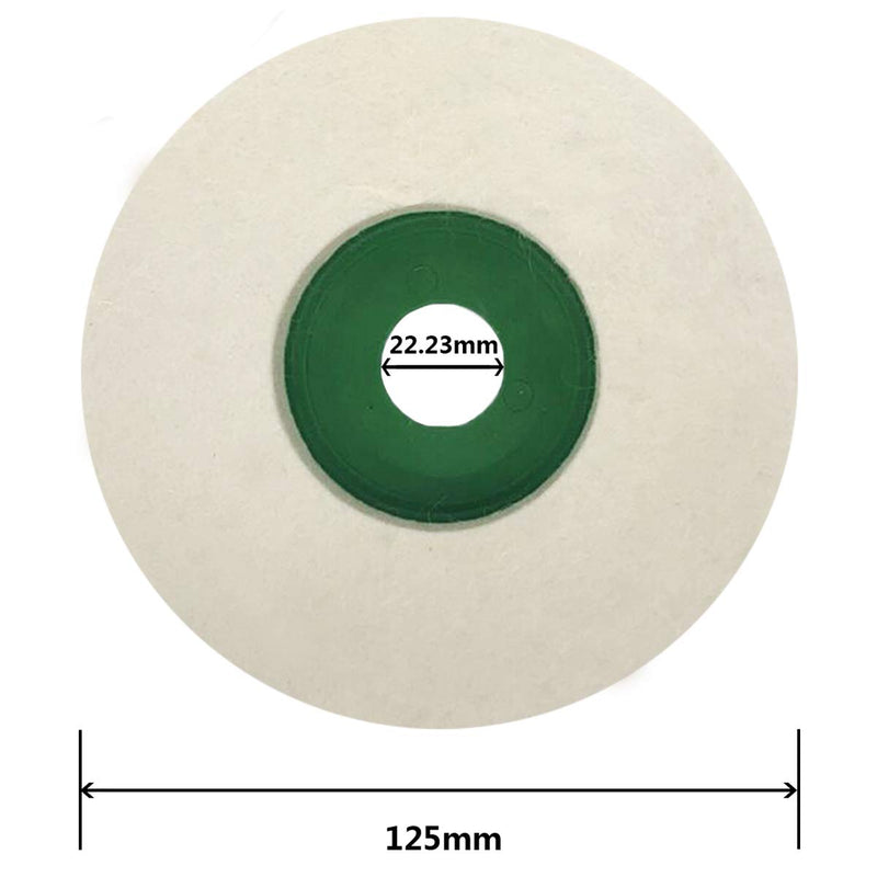 3Pcs 5 Inch Wool Felt Buffing Wheel Felt Polishing Pads for Angle Grinder Rotary Tool Abrasive Grinding 3Pcs - NewNest Australia