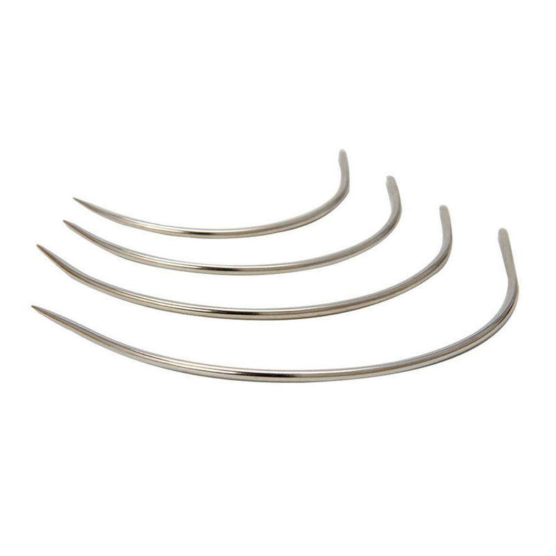 SaiDian 2 Sets 2'' / 2.5'' / 3 ''/ 3.5 '' Curved Leather Hand Sewing Needles C Type Needles for Carpet Leather Canvas Repairing Weaving Crafts - NewNest Australia
