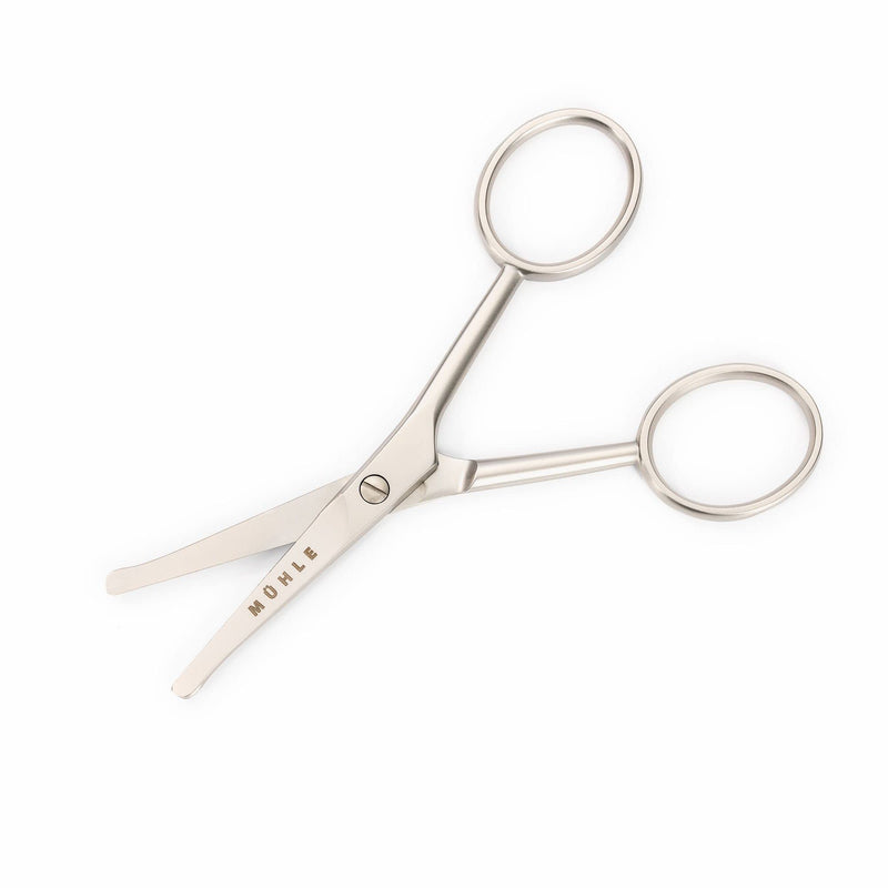 MÜHLE Beard Care – beard, nose and ear scissors – facial hair scissors with rounded tips - rustproof, matt, stainless steel - NewNest Australia