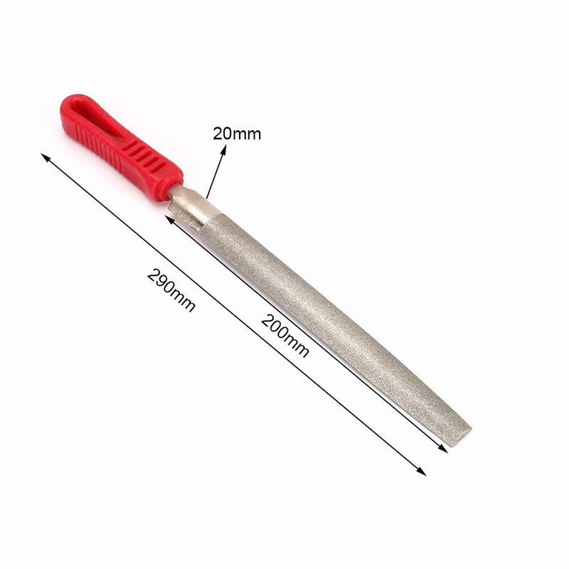 8inch Diamond Coated Half Round File Plastic Handle Hand Tools for Grinding on Glass, Stone, Marble, Rock, Bone 120 Grit - NewNest Australia