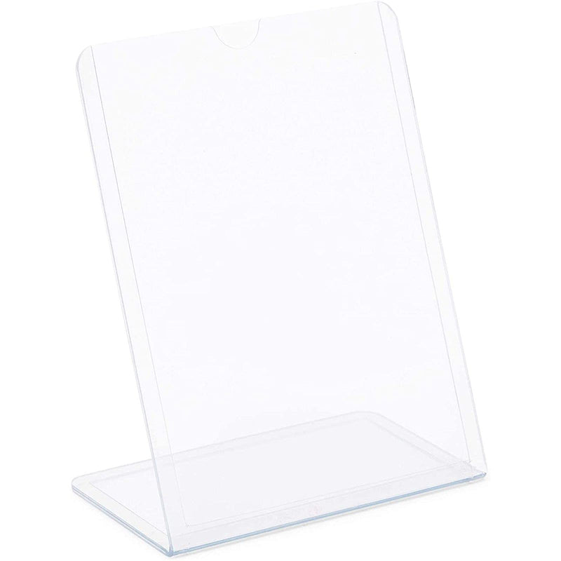 Clear Slant Back Acrylic Sign Holder, Vertical Display Stand (5 x 7 in, 6 Pack) - NewNest Australia