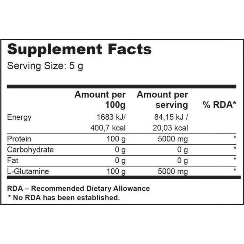 BioTechUSA 100% L-Glutamine Amino Acid Drink Powder Dietary Supplement 500g Unflavored - NewNest Australia