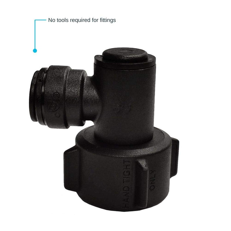 John Guest Speedfit NC2723P Female Swivel Elbow, Push-to-Connect, 3/8 OD x 3/4 NH , Black - NewNest Australia