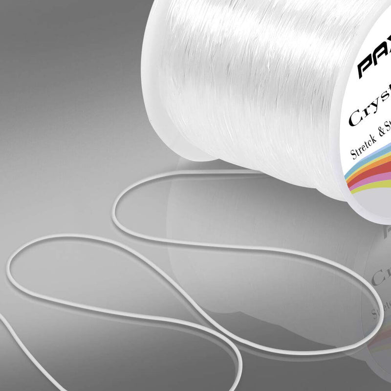 Paxcoo 0.8mm Elastic String, Stretchy Bracelet String Crystal String Bead Cord for Bracelet, Beading and Jewelry Making (120m) - NewNest Australia