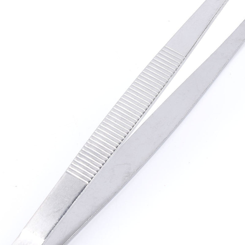 NUOMI Long Straight Tweezers Thumb Dressing Forceps Serrated Tips 12" Stainless Steel Culinary Tweezers - NewNest Australia