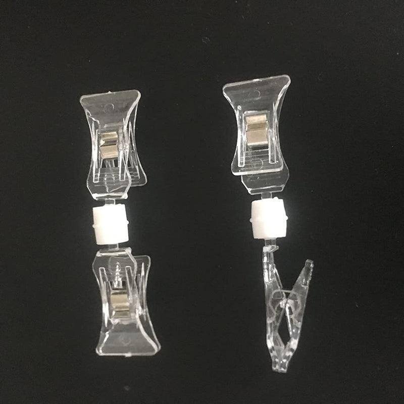 10pcs Clear Sign Clips Plastic Rotatable Double Clip Merchandise Sign Display Mini Clip Tag Holders for Business Cards Price Label Tag - NewNest Australia