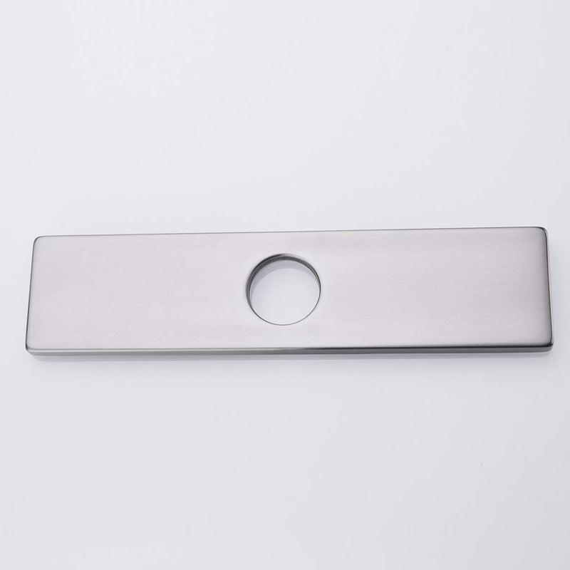 TOCALOCA 10-Inch Sink Plate Hole Cover Deck Plate Escutcheon, Kitchen Sink Cover Plate, Stainless Steel Faucet Sink Hole Cover, Vessel Square Cover Plate, Brushed Nickel Faucet Cover, 66239BL 10Inch Square Cover Plate - NewNest Australia