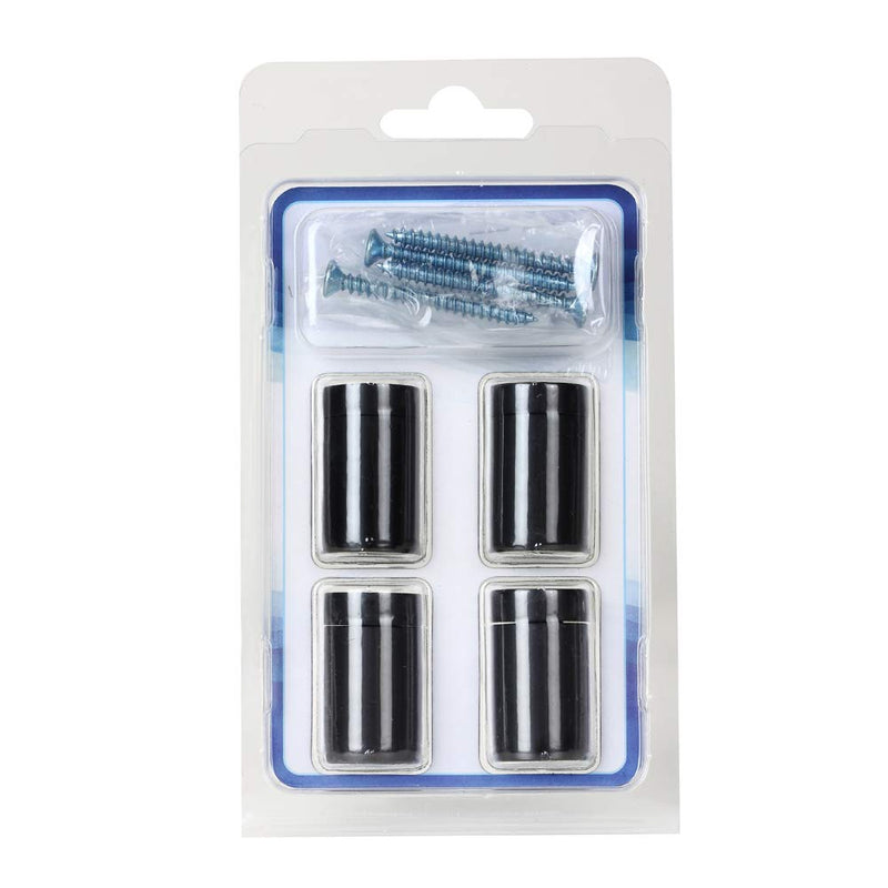 TOPNIKE Sign Standoff 3/4"x 1", Store Sign Holders Screws, Black Aluminum, for Acrylic, Glass, PVC, Glass Panel, Wood with 2 pcs Spacers, Pack of 4 - NewNest Australia