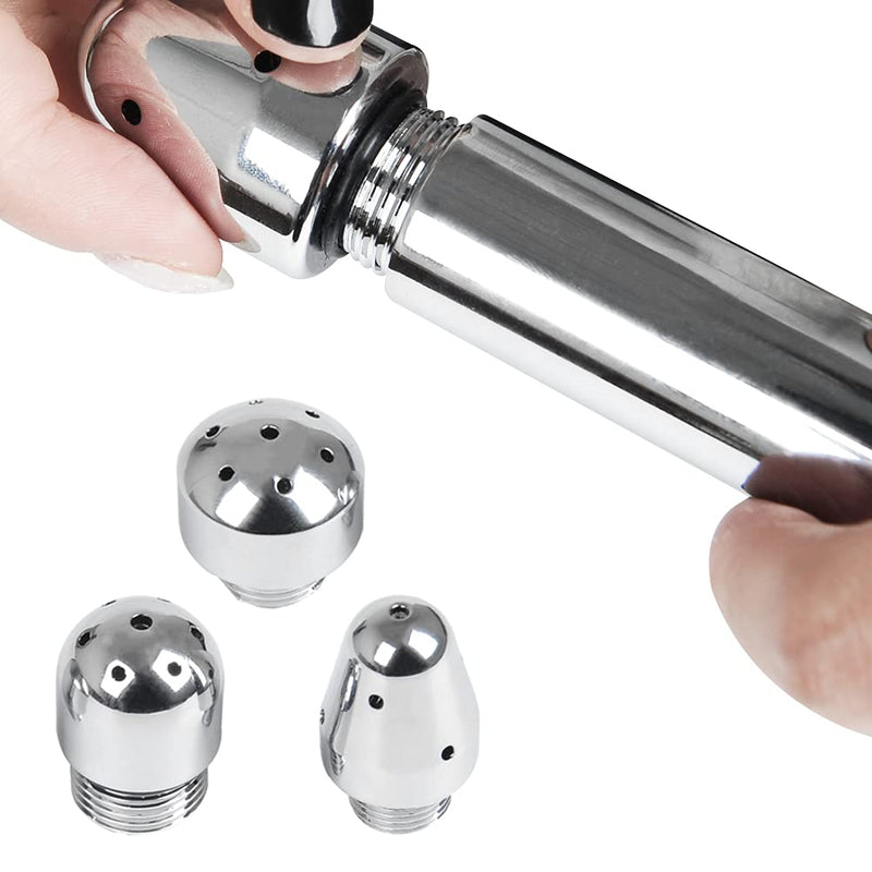Doduos 4 Pieces Shower Enema Shower Angle Wand Enema Shower Vaginal Shower - Aluminum Alloy Enema Shower With 3 Shower Heads For Women Men Enema Water Shower - NewNest Australia