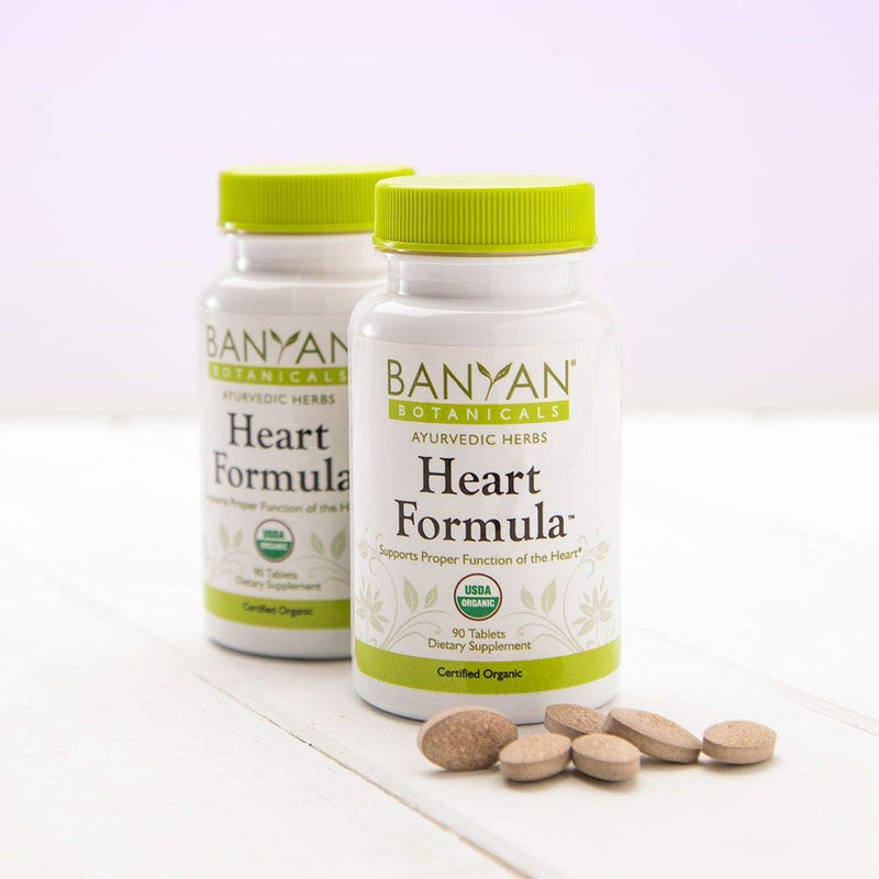 Banyan Botanicals Heart Formula Tablets - Certified USDA Organic - 90 Tablets - Ayurvedic Formula for a Healthy Heart* - NewNest Australia