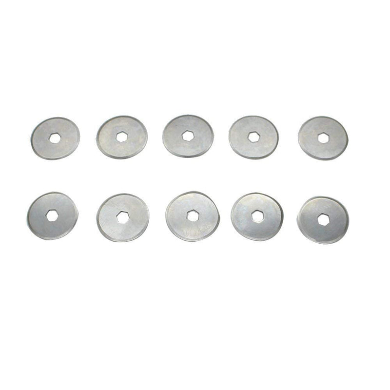 AUTOTOOLHOME 18mm Rotary Cutter Blades 10 Pack Replacement Rotary Blades Cutting Fabric Paper Quilting Scrapbooking Sewing Patchwork Tool - NewNest Australia