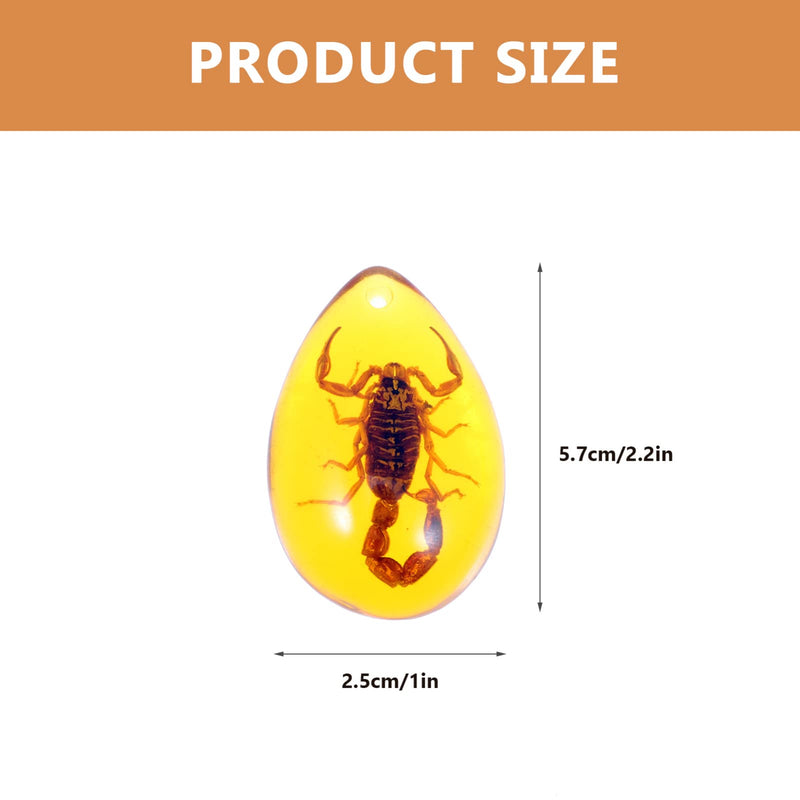 ULTNICE 3pcs Amber Insect Specimens Pendants Amber Fossil Insect Artificial Amber Insect Specimen Pendant Scorpions Insects Amber Stone Ornament for Necklace - NewNest Australia