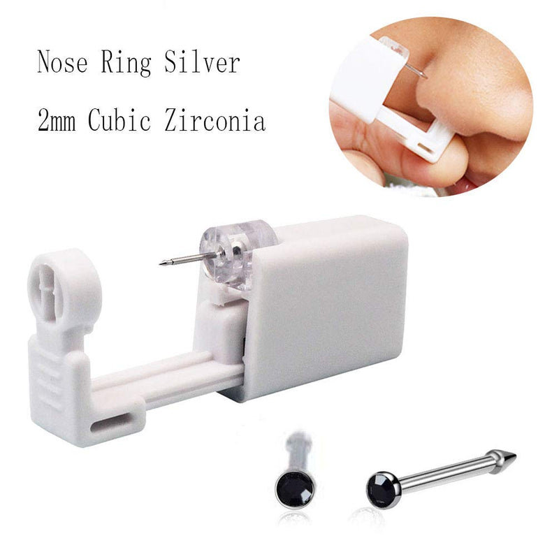 Self Nose Piercing Gun Self Nose Piercing Gun Kit Safety Nose Piercing Gun Kit Tool (Black) Black - NewNest Australia