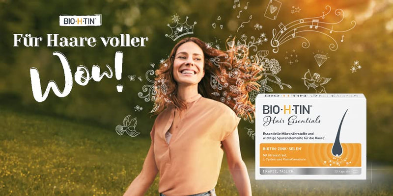 BIO-H-TIN Hair Essentials – micronutrient capsules for hair full of wow, 90 capsules for 3 months, 90 pieces (pack of 1) - NewNest Australia