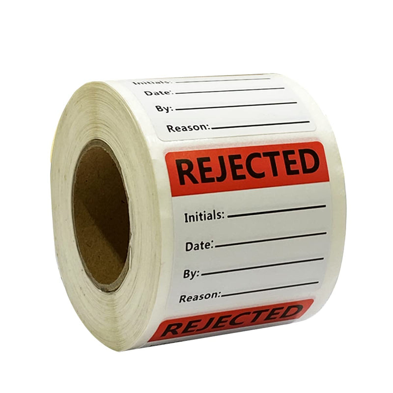 Top Label Rejected Labels,Inventory Rejected Stickers for Quality Control Check Tested,1.8x2Inch,500Pcs Red - NewNest Australia