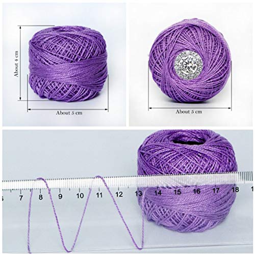 15 Crochet Thread Balls & 10 Lace Crochet Hooks with Storage Bag, 100% Cotton Thread with 2 Tatting Shutters Tools multicolor - NewNest Australia