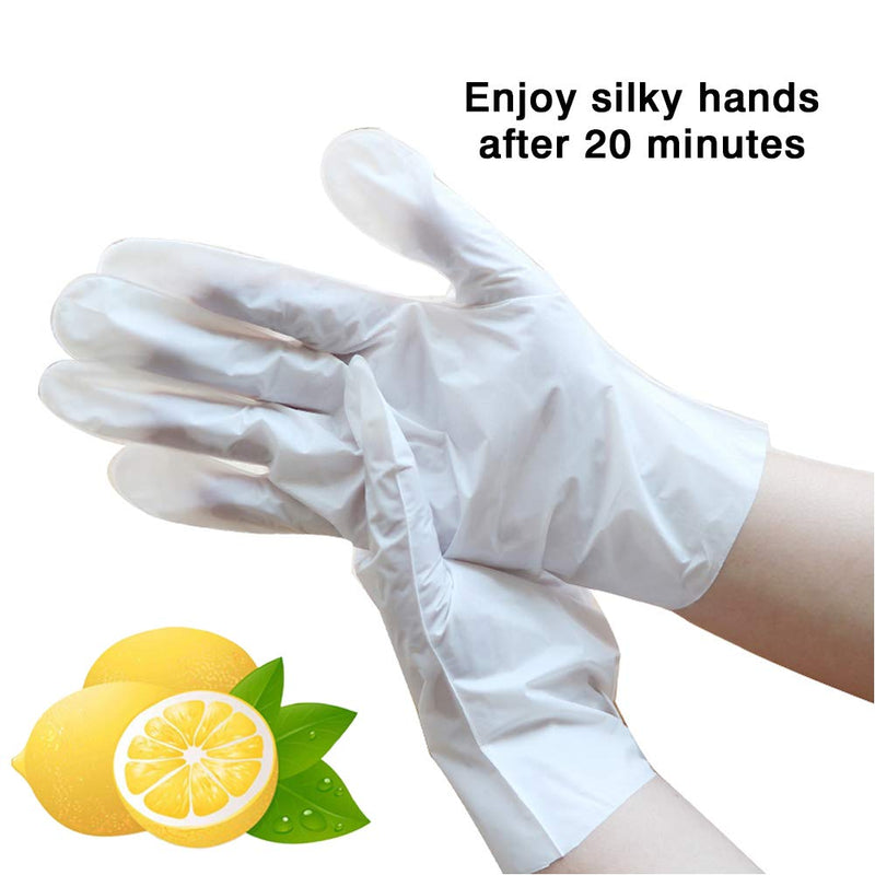 5 Pairs MOND'SUB Moisturizing Gloves | Natural & Organic Moisturizing Hand Masks for Dry Skins | Collagen Spa Treatment with Vitamin C| Professional Hydrating Gloves for Brightening & Whitening Skins Lemon - NewNest Australia