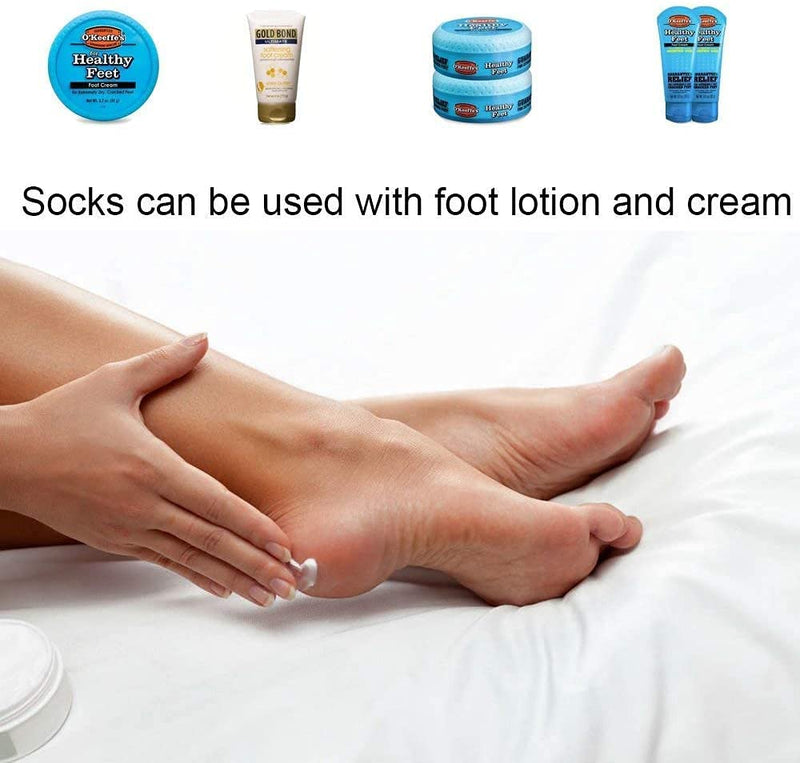 Moisturizing Socks,3 Pairs, Soft Ventilate Gel Heel Socks Open Toe Socks for Dry Hard Cracked Skin Moisturizing Day Night Care Skin (Black, Regular Size) Black - NewNest Australia