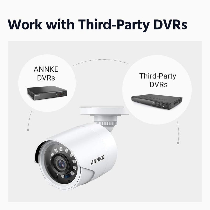 ANNKE 1080P CCTV Home Surveillance Bullet Camera, 2MP Hybrid 4-in-1 Wired Security Camera with 100ft night vision, IP66 Weatherproof and Dustproof for Outdoor Use - NewNest Australia