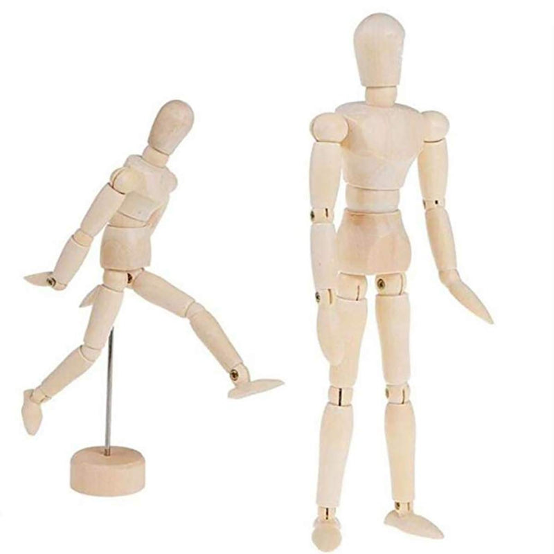 Artist Wooden Manikin Mannequin Sketching Lay Figure Drawing Model Aid Human Figure Artist Draw Painting Model Mannequin Jointed Doll for Art Drawing Human Figure 4.5 inch - NewNest Australia