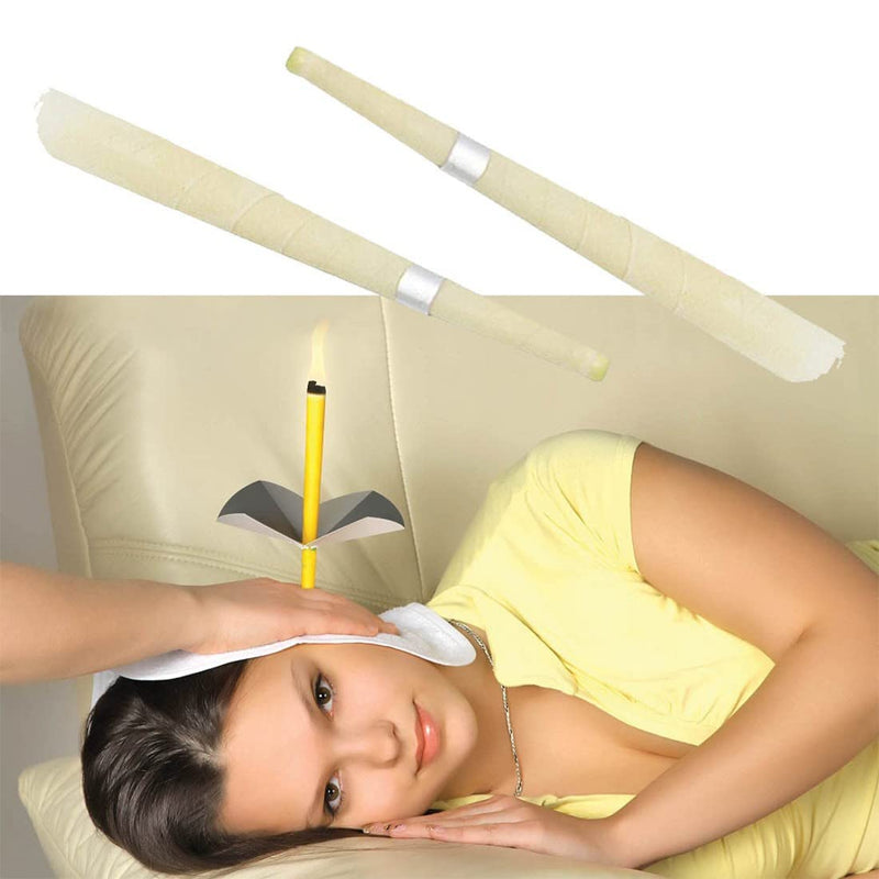 SIOPPKIK Pack of 10 Ear Candles, Ear Candles, Ear Candles, Ear Wax, Ear Candles for Cleaning, Ear Cleaner for Cleaning with 5 Protective Discs - NewNest Australia