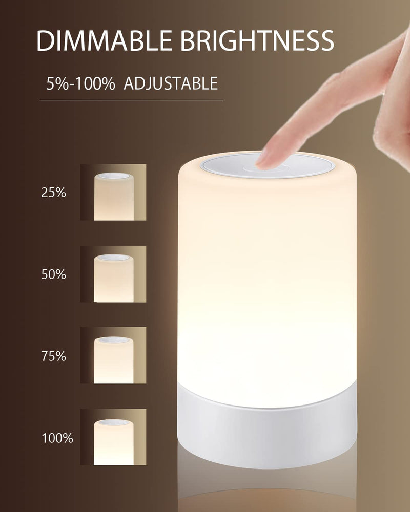 G Keni Nursery Night Light for Babies, LED Bedside Touch Sensor Lamp for Kids Breastfeeding and Sleep Aid, USB Rechargeable Nursery Lamp Dimmable Warm Night Light, Soft Eye Caring - NewNest Australia