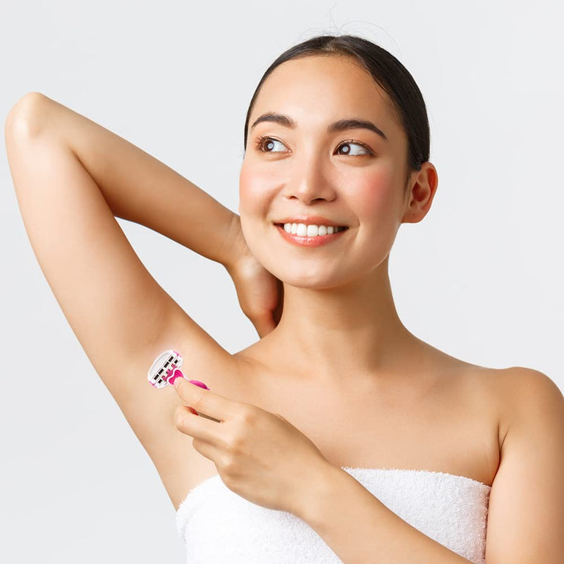 Aveline Women's Razor with 6-Blade Lubricated Cartridge - Multi-Grip Handle for Sensitive Skin with Lubricating Stip - NewNest Australia