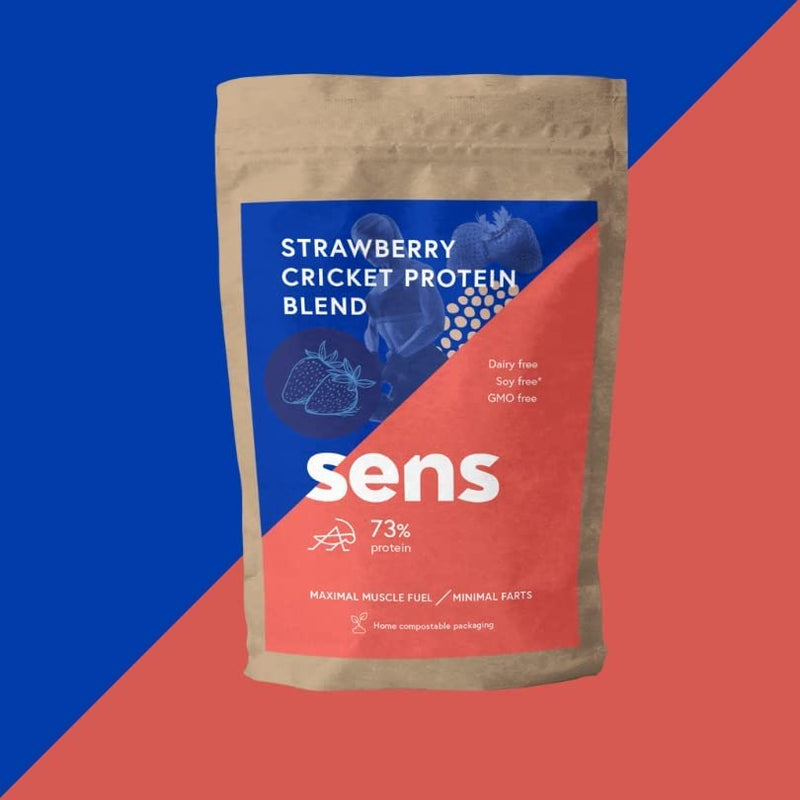 Sens Insect Protein Powder, Lactose-Free, Insect Flour Food From Barbecues, Sustainable Sports Nutrition With 73% Protein Content, Alternative To Whey Protein. (Strawberry, 455G) - NewNest Australia