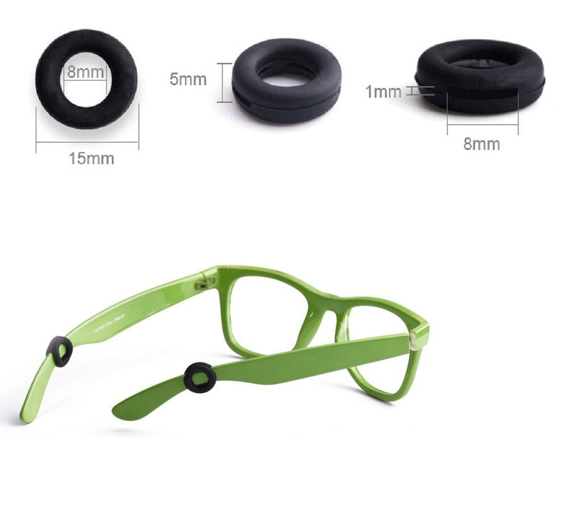 Silicone Glasses Ear Hooks, Anti-Slip Hooks For Glasses Frame, Soft Comfortable Temple Tip Holder Ring, Glasses Accessories, Pack Of 4 Pairs (2 Transparent 2 Black) - NewNest Australia