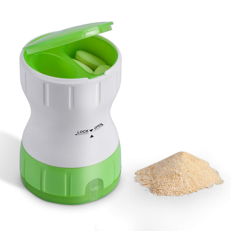 Opret Tablet Mortar With Deposit Compartment, Rotating Tablets Crushing Mortar, Multifunctional Ceramic Tablet Chopper Bottle Pill Mortar Mortar Pill Crusher Grinder - NewNest Australia