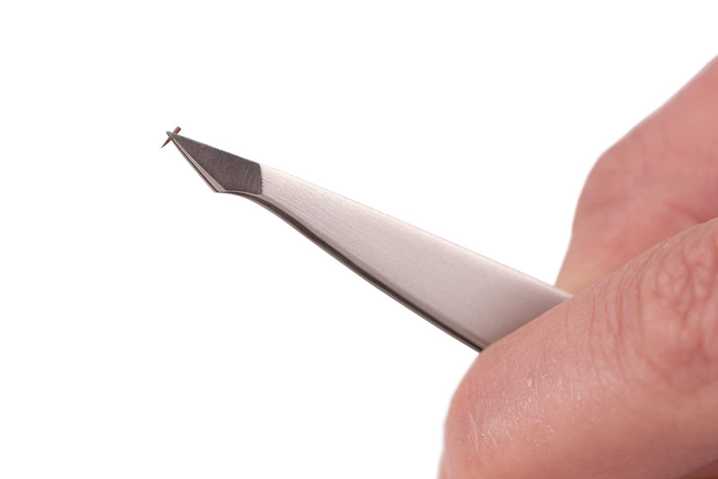 Faude combination tweezers - pointed tweezers for splinters, and eyebrow tweezers for ingrown and fine hairs in one (stainless steel). - NewNest Australia