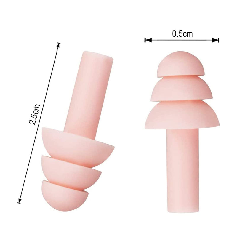 6 Pairs Of Silicone Earplugs, Reusable Earplugs, Waterproof Ear Plugs For Swimming, Earplugs For Sleeping, Noise Reducing Earplugs For Work, Study, Loud Places - NewNest Australia