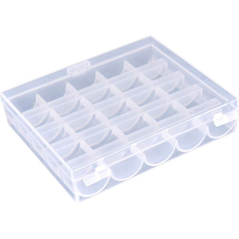AKIRO 25 Slots Empty Bobbins Spools Box, Sewing Craft Plastic Case Storage Box for Sewing Machine 2 Pack - NewNest Australia