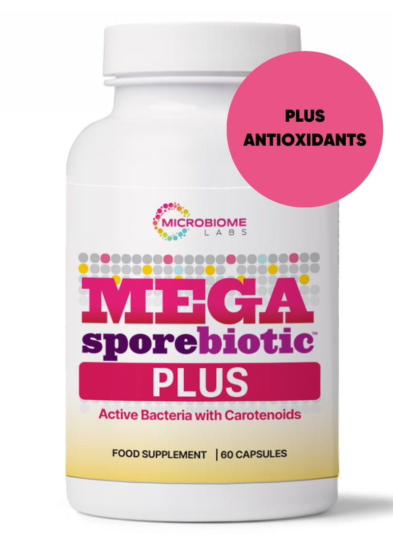 Microbiome Labs - Megasporebiotic Plus (60 Capsules) | Daily Active Bacteria For Men & Women, 4 Bacillus Strains For Your Gut Health Probiotic With Antioxidant, With 4 Million Bacteria - NewNest Australia