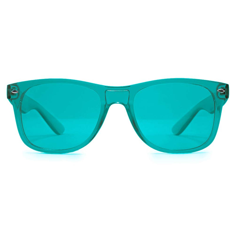 Aqua Color Therapy Mood Glasses by Purple Canyon | Light Therapy Chakra Healing Glasses Chromotherapy Aqua Colored Lenses - NewNest Australia