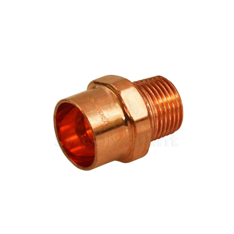 Supply Giant DDNA0120-5 Male Adapter Reducing Fitting Sweat x MIP Connections, 1/2 X 1/4, Copper - NewNest Australia