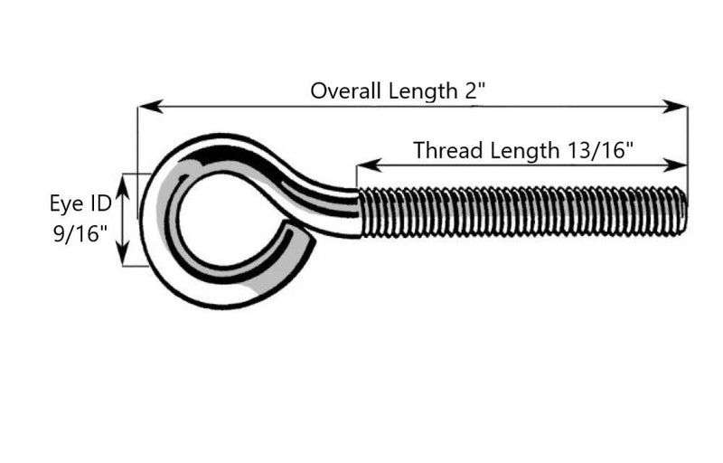 Hard-to-Find Fastener 014973454319 Eye Bolt Zinc, 1/4-20 x 2-Inch, 15-Piece 1/4"-20 x 2" - NewNest Australia