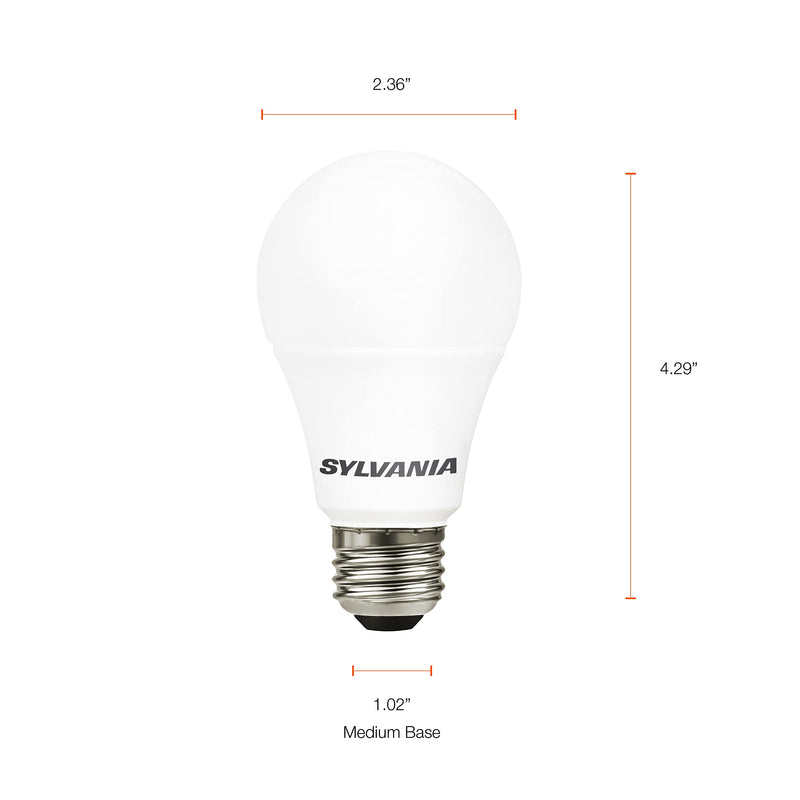 SYLVANIA LED A19 Light Bulb, 60W Equivalent Efficient 8.5W Medium Base, 2700K Soft White, 4 pack 4 Count (Pack of 1) - NewNest Australia