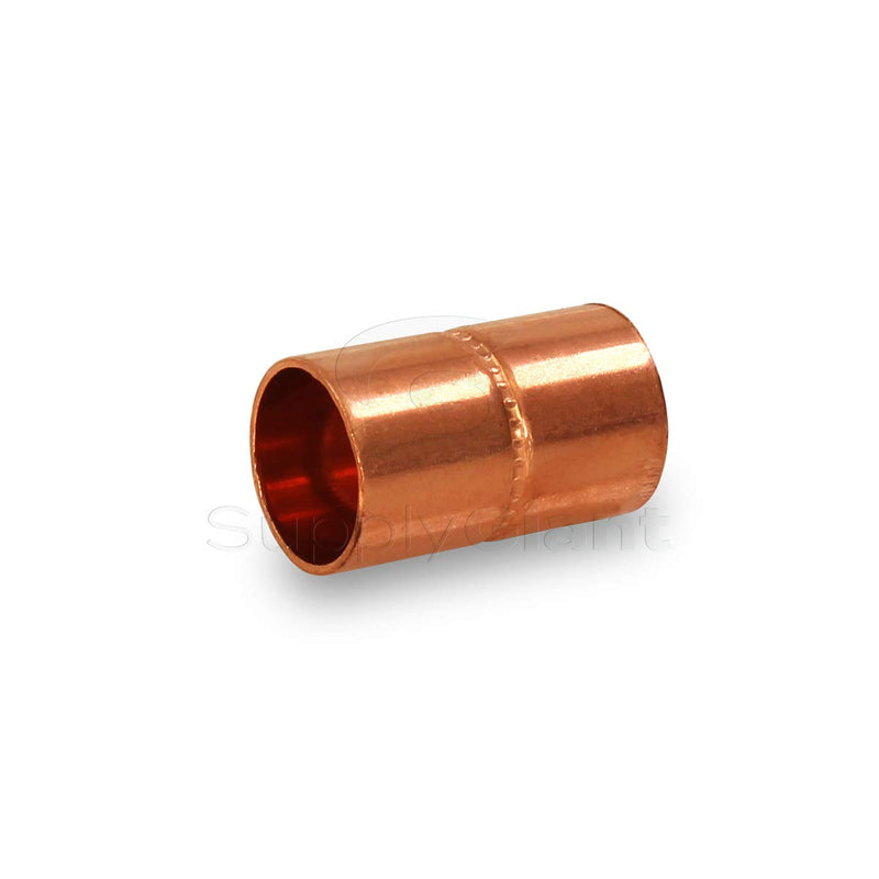 Supply Giant DDSD0058 Straight Copper Coupling With Sweat Sockets And With Rolled Tube Stop, 5/8 Inch - NewNest Australia