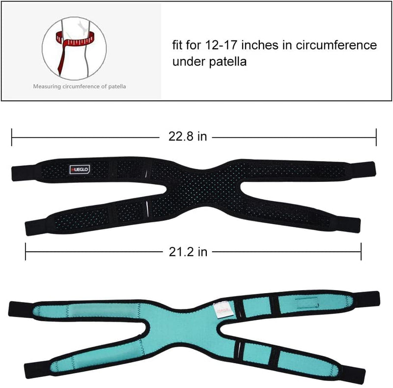 HUEGLO Patella Tendon Knee Strap, Adjustable Anti-Slip Knee Pain Relief Support for Sport Injury, Joint Pain &Patella Stabilizer for Running, Cycling, Hiking, Soccer, Basketball for Men Women - NewNest Australia