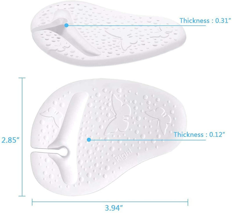 Pads for Thong Sandals Flip-Flops, 2 Pairs Self-Adhesive Gel Cushion Pad Non Slip Sandal Insoles Thong Slipper, Ball of Foot Grip Pads for Metatarsal Support and Pain Relief, Anti-Slip - NewNest Australia
