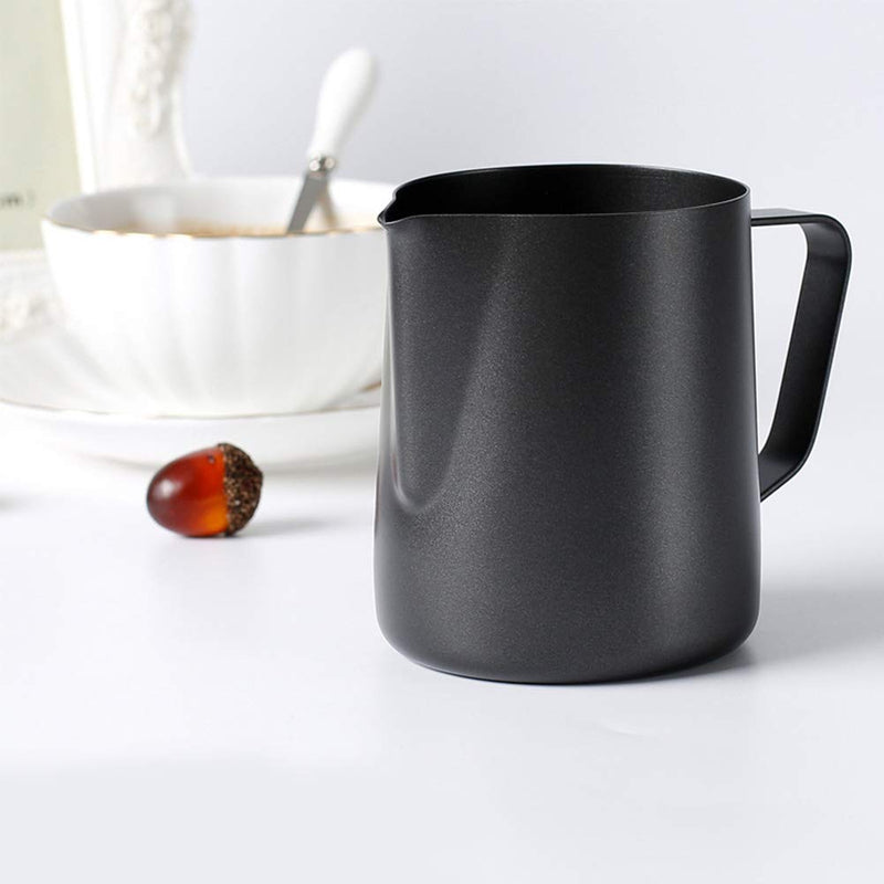 Milk Jug Milk Steaming Frothing Pitcher Stainless Steel Jug for Milk Black Coffee Latte Cappuccino 350ml Steamer Frother - NewNest Australia