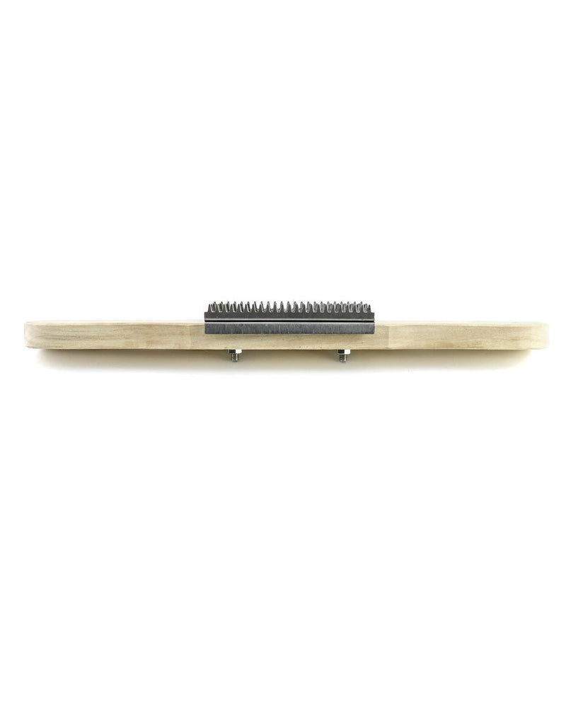 QWORK Buffing Wheel Rake, 15" Polishing Rake with Wooden Handle and Stainless steel Rake for Removing Residual Compounds and Metal from Buffing Polishing Wheels - NewNest Australia