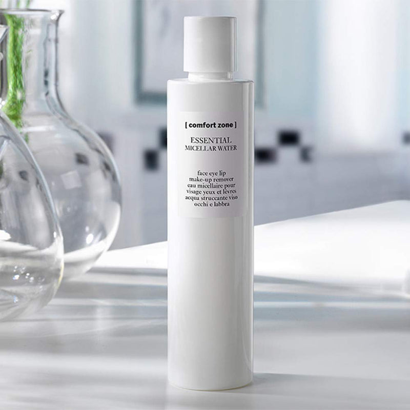 Comfort Zone Essential Micellar Water - 200ml Bottle - Removes Make-Up Easily - For Face, Eyes, Lips - Clears Pores - Refreshing - Natural Ingredients - NewNest Australia