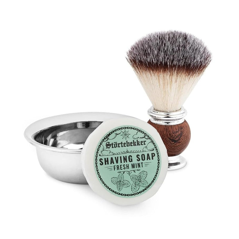 Störtebekker® Premium Shaving Soap Fresh Mint 70g - Handmade soap for rich shaving foam - Perfect for shaving with safety razors and straight razors - Vegan shaving soap for women and men 70 g (pack of 1) - NewNest Australia