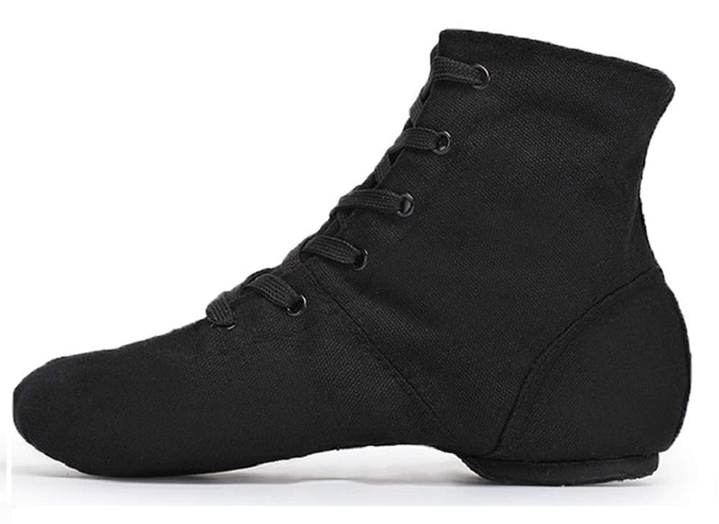 Smithmelody Canvas Jazz Dance Boots Ballet Dancing Sneakers for Adult Men Women Kid 2 Little Kid Black - NewNest Australia