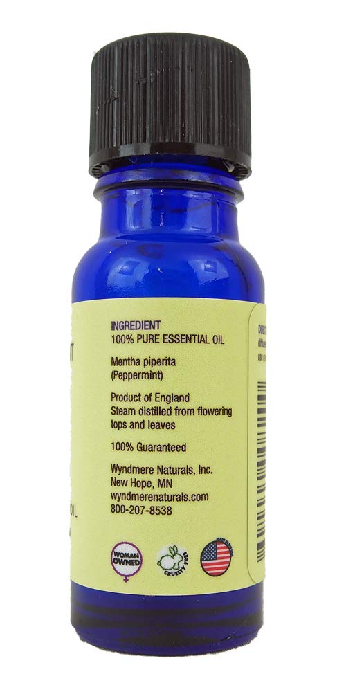 Wyndmere Essential Oils - Peppermint Essential Oil - 100% Pure Therapeutic Quality - for Diffuser - 10ml - Made in USA - NewNest Australia