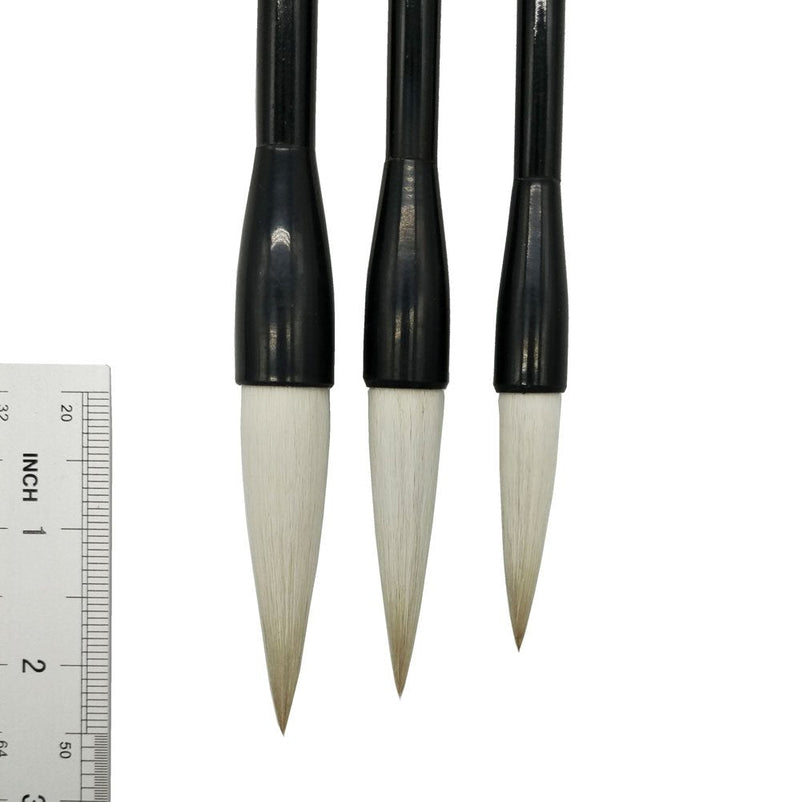 Easyou Hu Chinese Brush for Calligraphy(Running Script) and Sumi Drawing(Flower, Peony) Jianhao(Goat Hair Mixed with Little Wolf) 3pcs/pack(Size:Larger+Medium+Small) jjtb Jianhao jjtb L+M+S - NewNest Australia